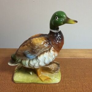 Vintage Enesco Japan Ceramic Mallard Duck Figurine 4.5' x 3.5"